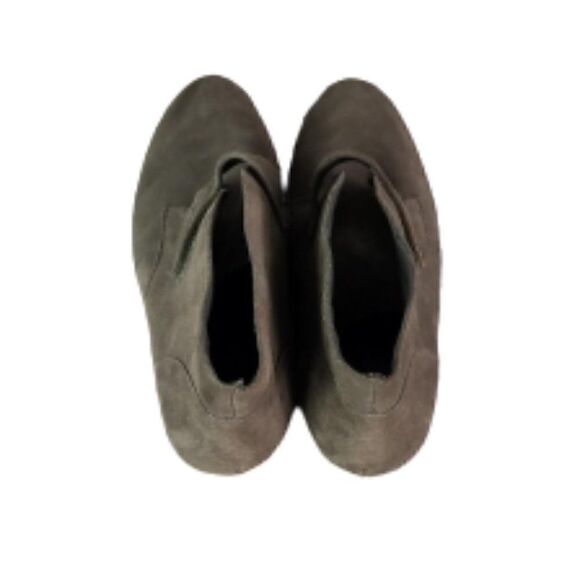 White Mountain Gray Suede Wedge Ankle Boots - Picture 3 of 11